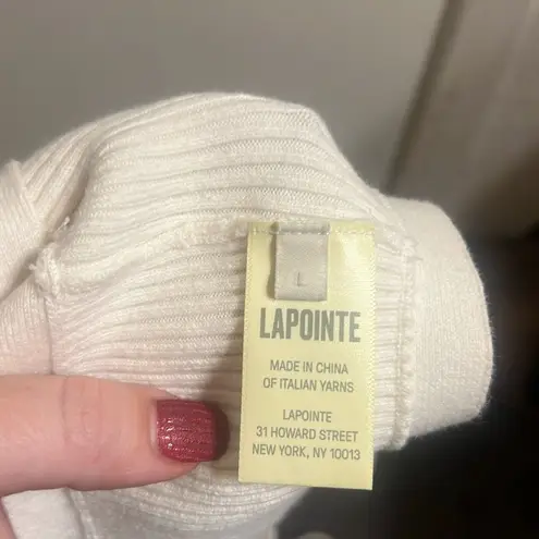 ✨LAPOINTE White Criss Cross Halter Sz Large Top✨