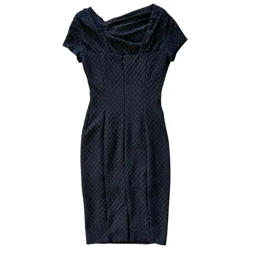 Nina Ricci Black Chevron Crepe Pinch