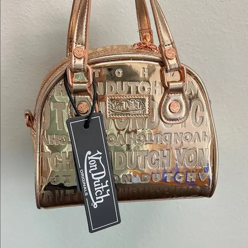 Von Dutch | Rose Metallic Gold Mini Bowling Bag