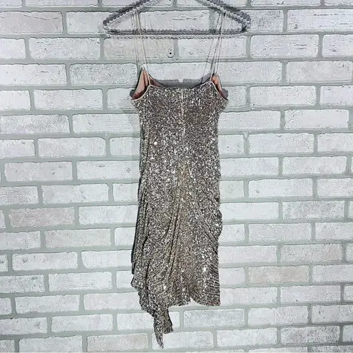 Likely Whitney Champagne Sequin Mini Dress Size 4