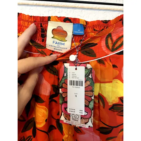 Farm Rio Tiered Flare-Hem Printed Midi Skirt