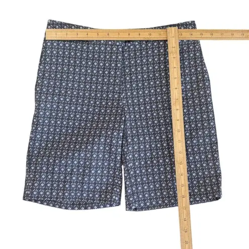 Mario Serrani Italy Blue Print Golf Shorts Women's Size 2 Stretch 8.5" inseam