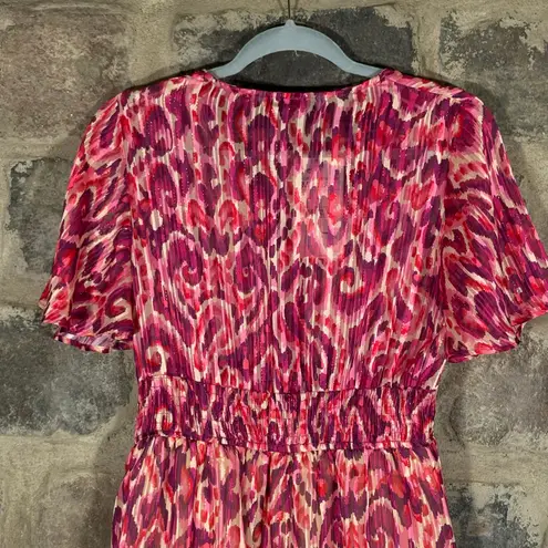 ZARA  Mini Dress Woman's Medium NEW Pink Purple Colorful Metallic‎ Layered Flirty - Image 6