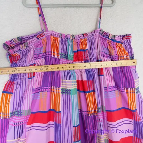 Eloquii Eloqui Shift Dress Smocked Bodice Empire Gathered Color Block Midi plus size 26