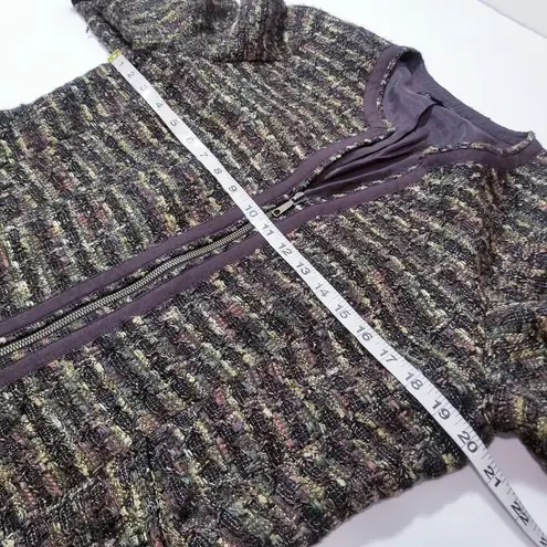 Lafayette 148 Lafayette New York 148 Academia Wool Blend Tweed Blazer Front Zipper