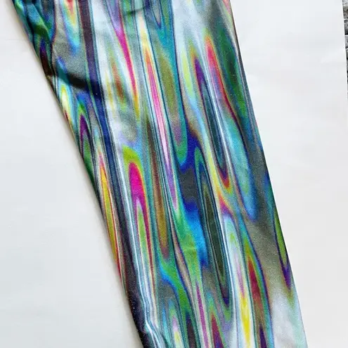 Terez Performance Leggings Watercolor Stripes Size X-Small Crop
