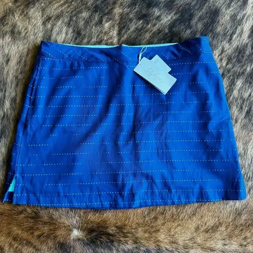 Lady Hagen  Blue Eyelet Turquoise Lined Athleisure Skort Size 16 NWT