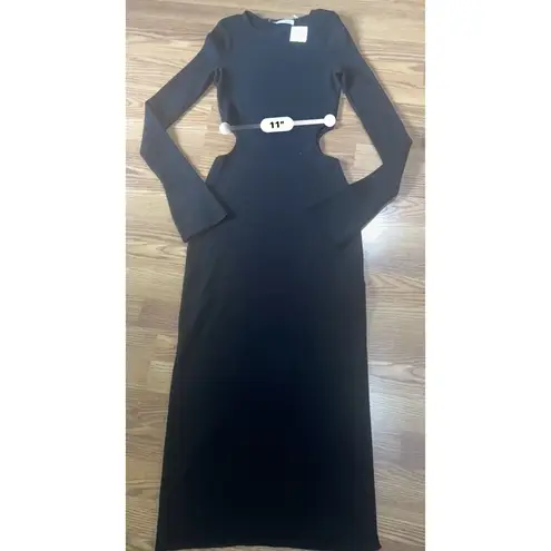 Mach & Mach bodycon Ribbed Cutout Long Sleeve Sweater Dress size L