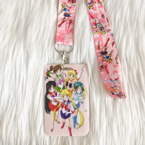 Sailor Moon lanyard with Id/ card holder Pink
