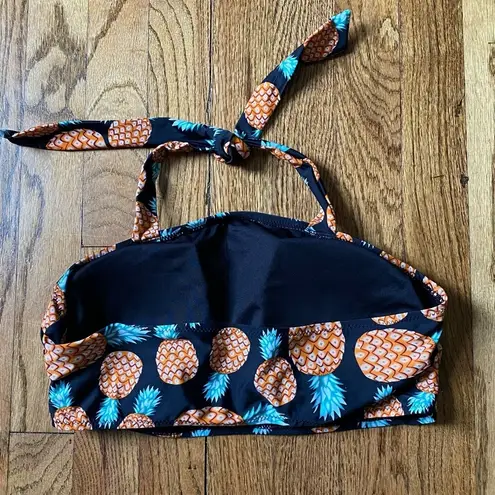Cupshe  Pineapple Print Halter Bandeau Bikini Top Sz M thumbnail 9
