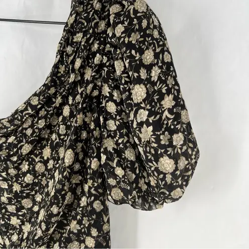 ASTR  Santorini Ditsy Floral One Shoulder Asymmetrical Handkerchief Midi Dress XS