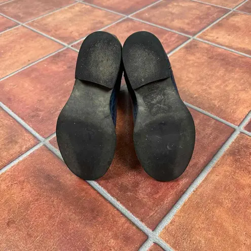 Double H Leather Pull Strap Western Embroidery Womens Boots Size 6.5 Black