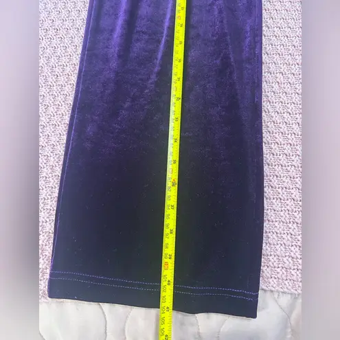 Bechamel women Purple Cropped Velvet Pants Size M Size M