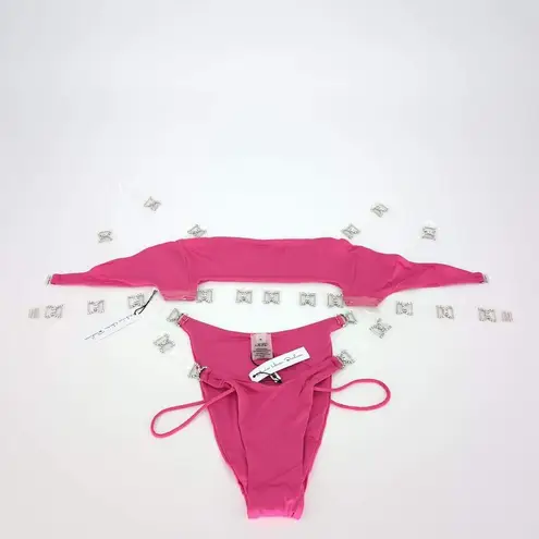 Monica Hansen Beachwear Shine Like A Diamond Pink Azalea Bikini Set