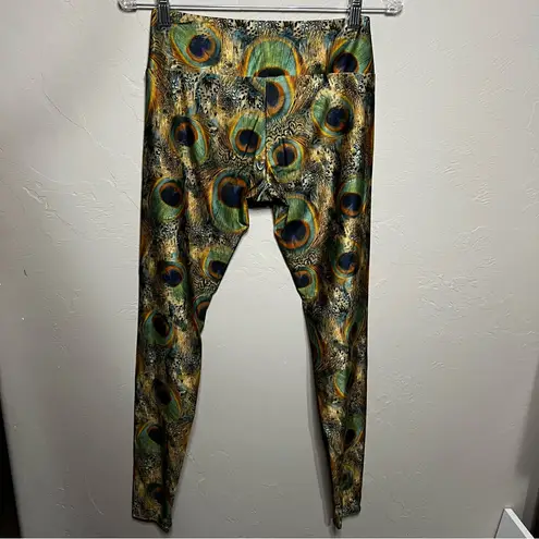 Onzie Flow Peacock Yoga Athleisure Fun Art to Wear Leggings