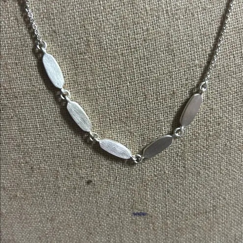 Kendra Scott  Fern Strand Collar Necklace Bright Silver Tone 16 inch