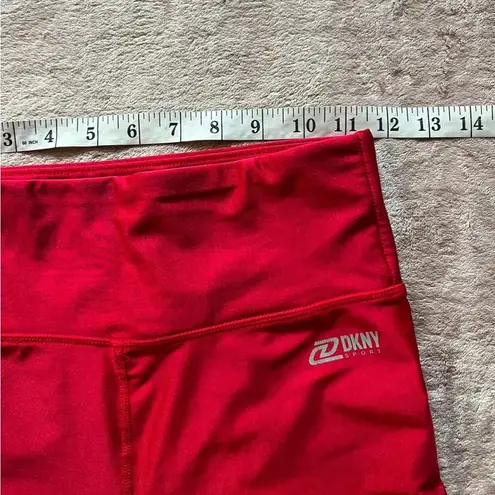 DKNY  SPORT Women's Tummy Control Red Workout Yoga Leggings Size XSmall