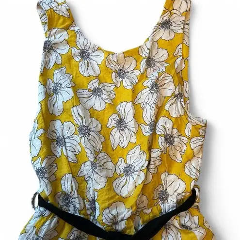 FRNCH Anthropologie - Golden Yellow Floral Print Shell - Like New
