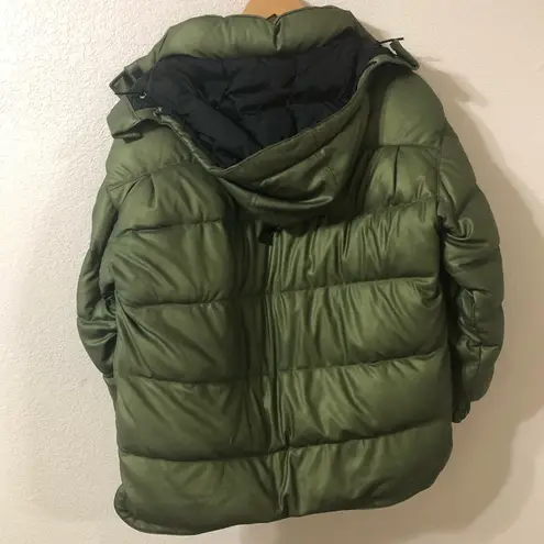 Obermeyer Womens Olive Puffer Goose Down Hooded Ski Jacket - Size 12