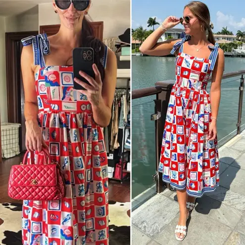 Hunter Bell Quincy Dress Sea Tiles Maxi – Size 2 NWT