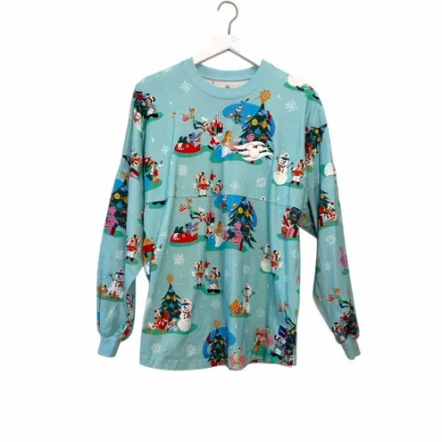 Disney Parks Merrytime Cruises Spirit Jersey Holiday Sweatshirt Size Med Blue
