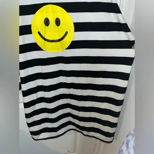 Source Unknown Smiley Face Alt Cyberpunk Skater Goth Edgy Retro Streetwear Trippy Stripes Dress