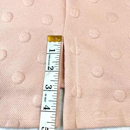 W5 Anthropologie Blush Pink Textured Polka Dot Short Sleeve Top Size M NWT