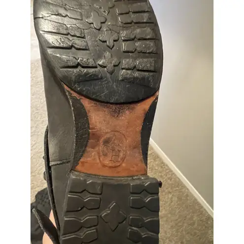 Ash Remix Black Genuine Leather Sz 38-8 Over The Knee Studded Moto Biker Boots