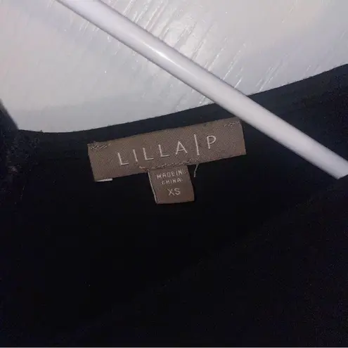 Lilla P Double V Neck Black Dress Size XS
