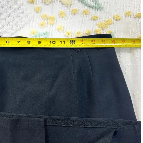 Kasper For ASL Black Double Breasted Blazer Skirt Suit Set Size 10