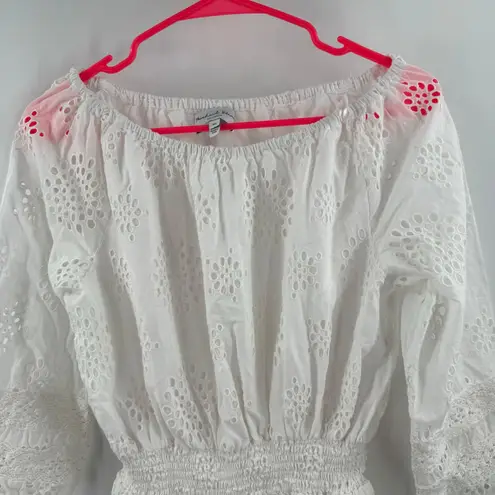 Michael Stars Dress SZ Extra Small New Alessandra Mini Eyelet White Cotton NWOT