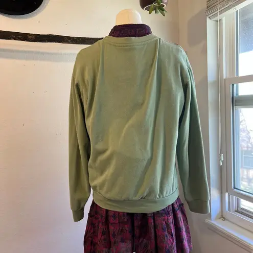 Desert Dreamer Green Oversized " Be Kind to Nature " Crewneck Sweater Size XS