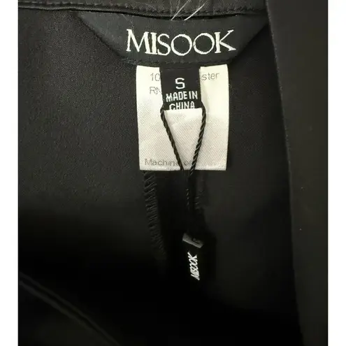 Misook Straight-Leg Satin Pants Black Size Small New Shiny Flowy Size Zip - Image 6