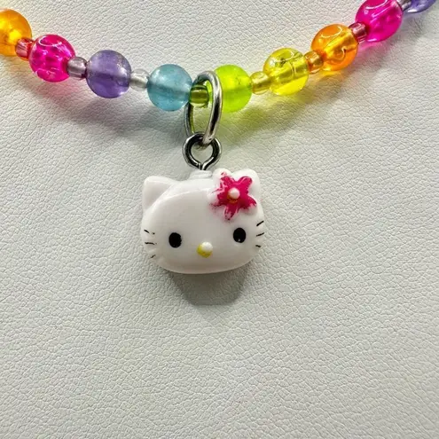 Sanrio Multi colored beaded hello kitty pendant necklace