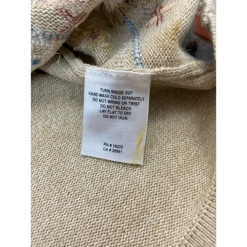 Alfred Dunner Embroidered Sweater Women PM Short Sleeve Crew Neck Floral Grandma Size undefined