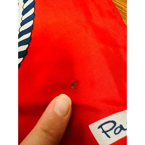 Vintage Paoli Red White Blue Geometric Abstract Rope Design 1960/70s Scarf