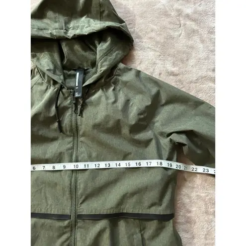 Mondetta Women Green Full Zip Up Hoodie Tunic Windbreaker Size Small