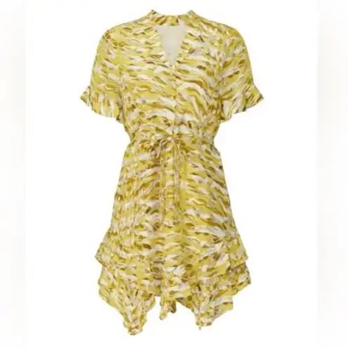 All Saints Frankie Oniyuri Mini Dress Yellow size US 4 UK 8 $219