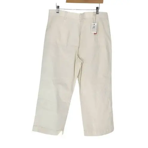 Marine layer Bridget Wide Leg Crop Pant Cream Antique White High Rise Size 14