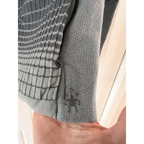 Smartwool Women's Intraknit Merino Wool Full Zip Jacket Pewter Blue Size Small