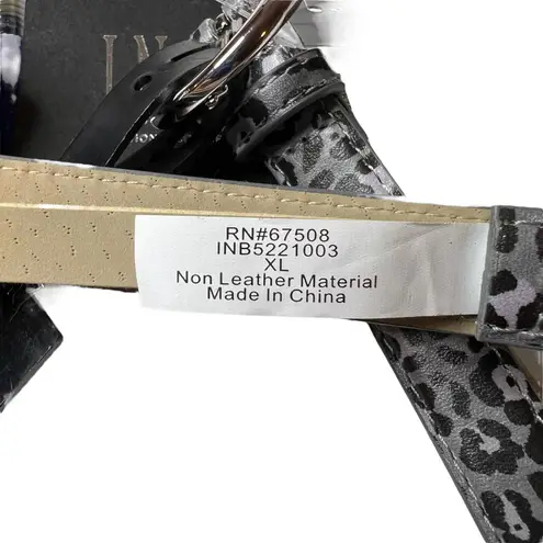 INC International Concepts Quilted Animal Print Convertible Belt Bag Grey XL Gray