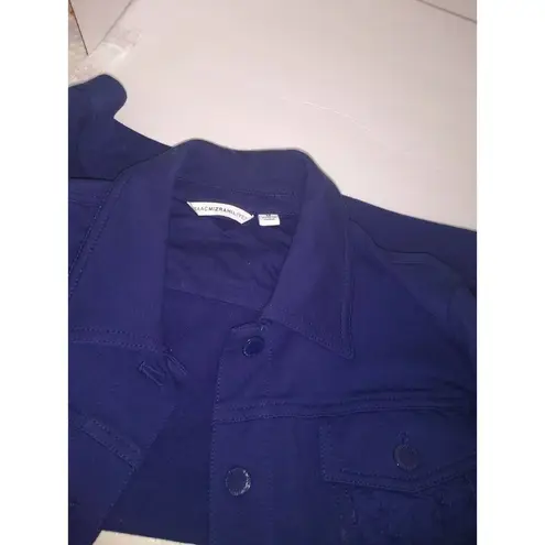 Isaac Mizrahi Women's Blazer Jacket Career Formal Size M Blue 3/4 Sleeves