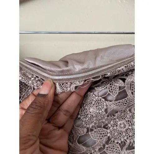 C. Luce Beige Lace Tube Dress Size Medium