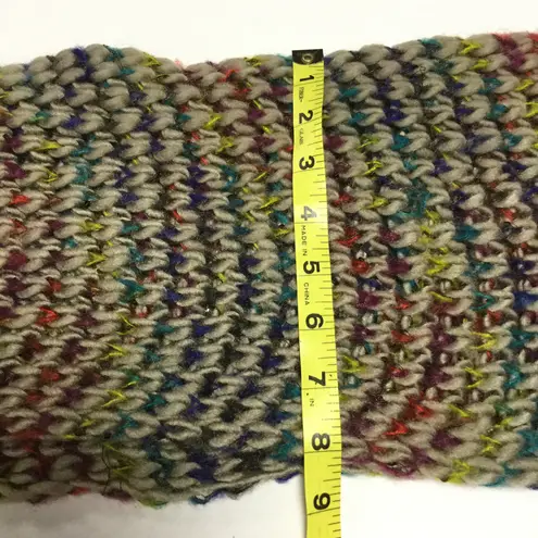 Multi Colored Tan Purple Blue Green Yellow Orange Sequin Knit Infinity Scarf Multiple