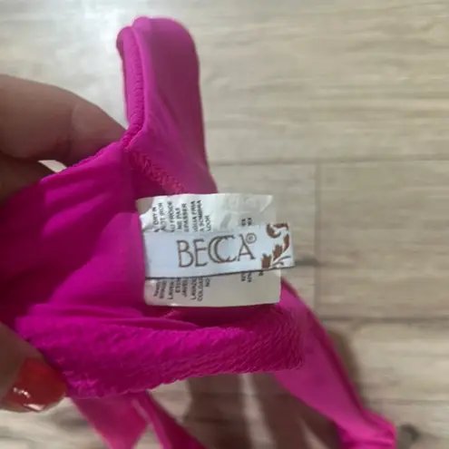 Becca NWOTBECCA Pink Plunge Halter Bikini Top large