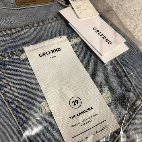 GRLFRND NWT x Revolve Karolina High-Rise E Street Distressed Skinny Jeans 29