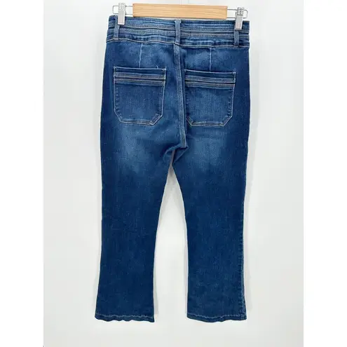 Kancan Jeans Women 9/28 Blue Dark Wash Denim Bootcut Wide Leg Cotton Blend