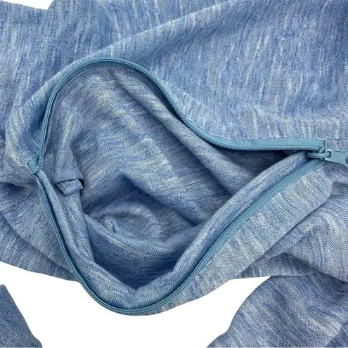 Heather Blue Infinity Scarf with Hidden Pocket
