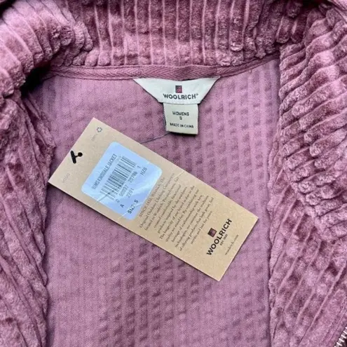 Woolrich Pink Corduroy Zip Front Jacket Hazelberry Small Nwt