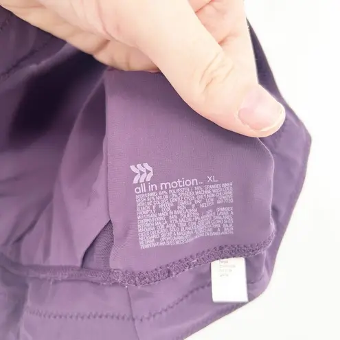 All In Motion Womens Fitness Active Crisscross Strappy Back Sports Bra XL Purple